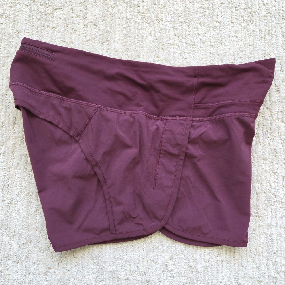 Lululemon Run Times Shorts Women's Size 6 Dark Adobe Burgundy Red 4" Running Gym - Picture 4 of 16